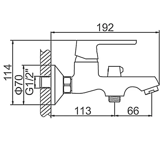 Смеситель для ванны Ledeme H77W L3277W белый/хром, изображение 2