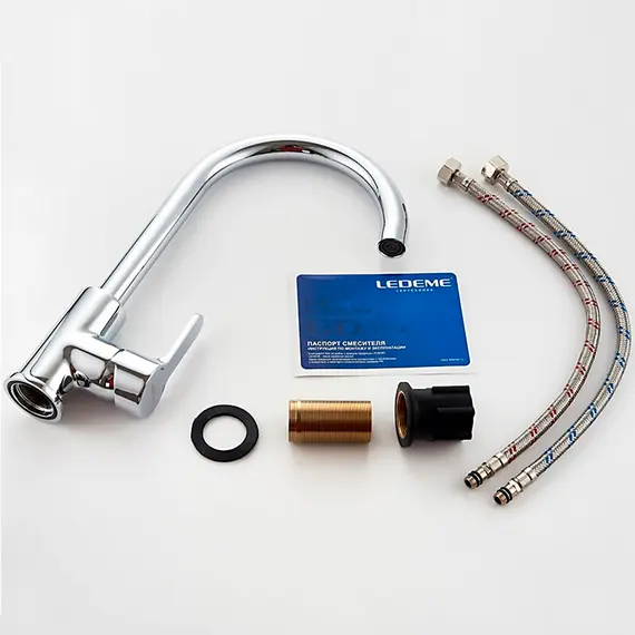 Смеситель для кухни Ledeme H03 L4003 хром, изображение 10