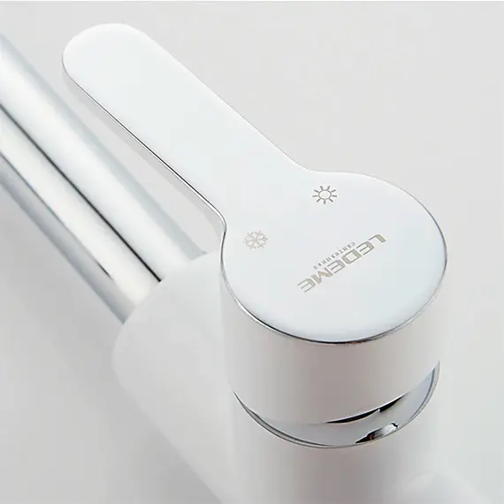 Смеситель для кухни Ledeme H03W L4003W белый/хром, изображение 6