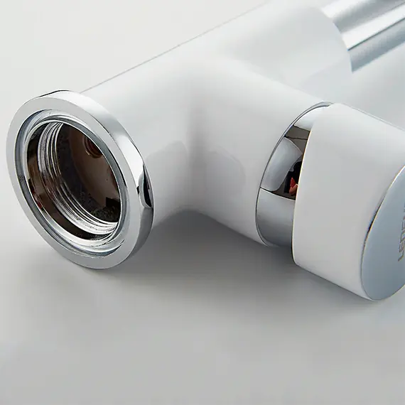 Смеситель для кухни Ledeme H03W L4003W белый/хром, изображение 8