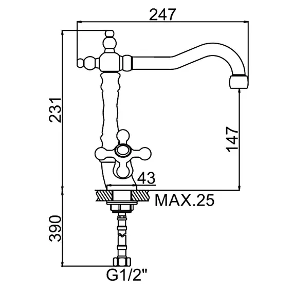 Смеситель для кухни Ledeme L4019C бронзовый, изображение 2