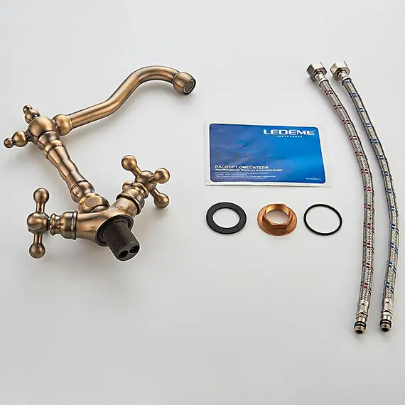 Смеситель для кухни Ledeme L4019C бронзовый, изображение 9