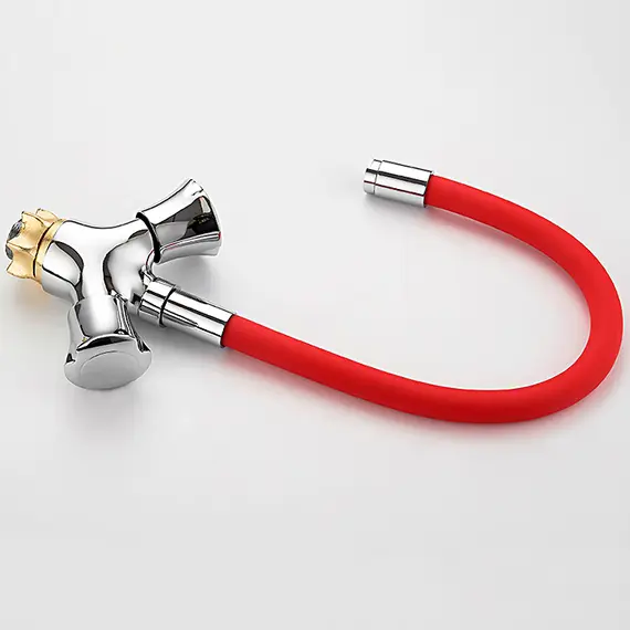 Смеситель для кухни с гибким изливом Ledeme L4022-1 хром, изображение 4