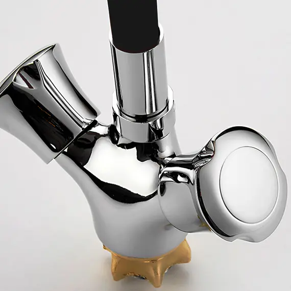 Смеситель для кухни с гибким изливом Ledeme L4022-2 хром, изображение 5