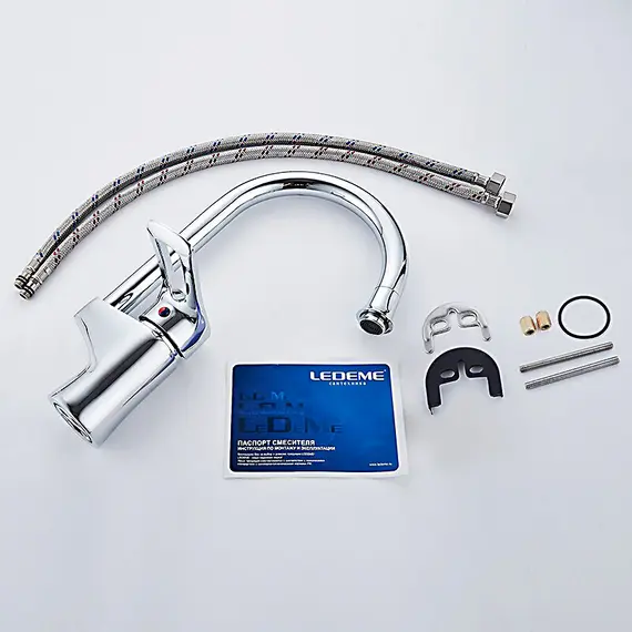 Смеситель для кухни Ledeme 7 L4025 хром, изображение 9