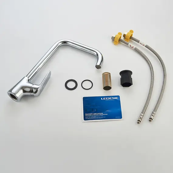 Смеситель для кухни Ledeme H48 L4048 хром, изображение 10