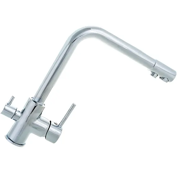 Смеситель для кухни со встроенным краном под фильтр питьевой воды Ledeme R L4055-3 хром, Название цвета: Хром, изображение 3