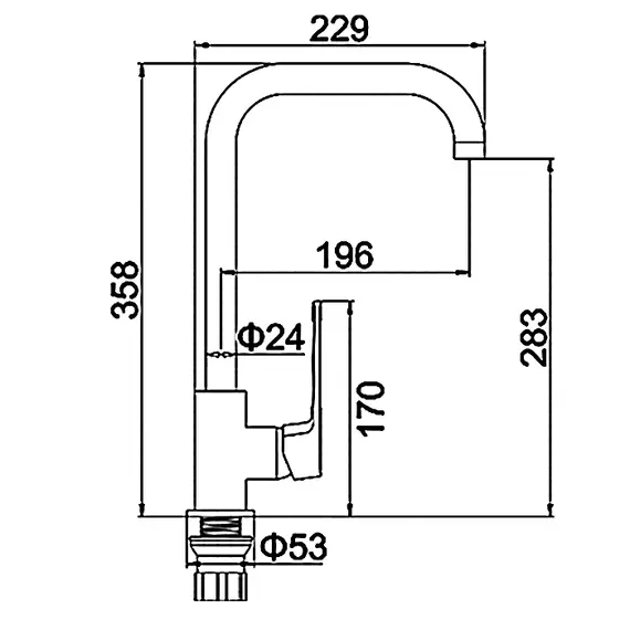Смеситель для кухни Ledeme H67 L4067 хром, изображение 2