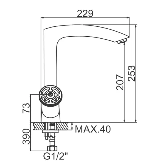 Смеситель для кухни Ledeme H89 L4089 хром, изображение 3