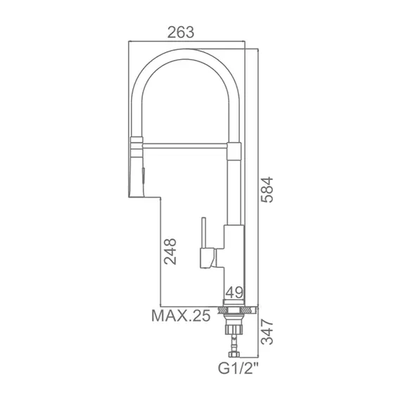 Смеситель для кухни с гибким изливом с душем Ledeme L4097-2 черный/хром, изображение 2