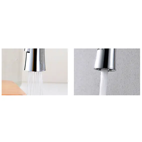 Смеситель для кухни с гибким изливом с душем Ledeme L4097W-2 белый/хром, изображение 10