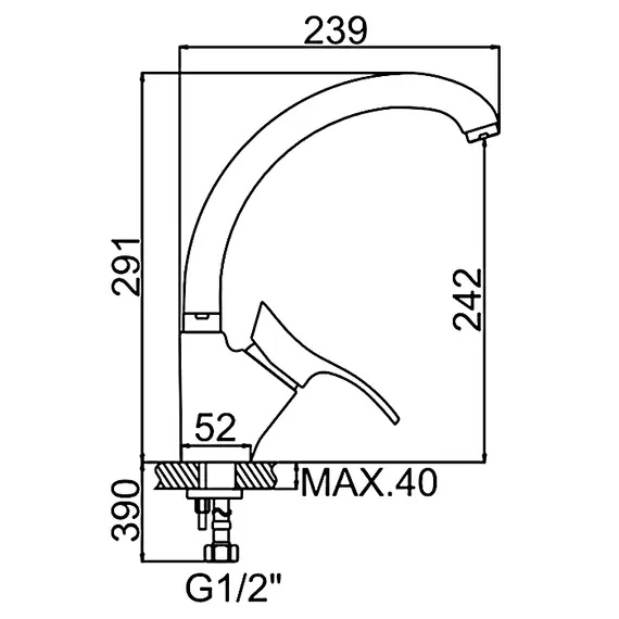 Смеситель для кухни Ledeme L4101K бежевый, изображение 2