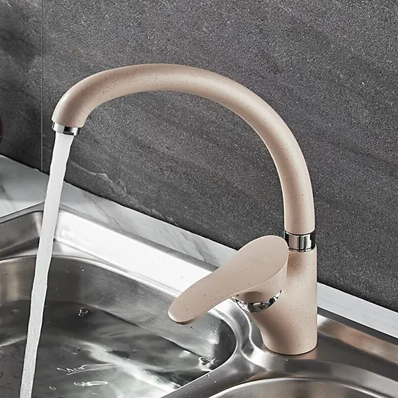 Смеситель для кухни Ledeme L4101K бежевый, изображение 3