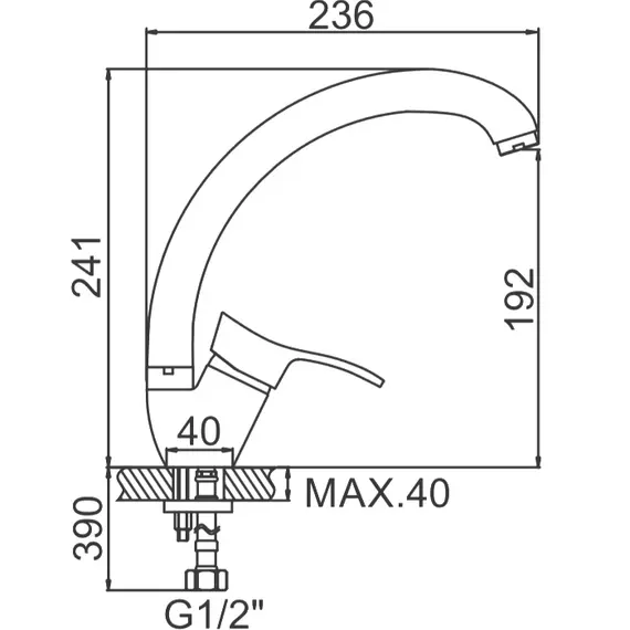 Смеситель для кухни Ledeme H14-B L4114-B хром, изображение 2