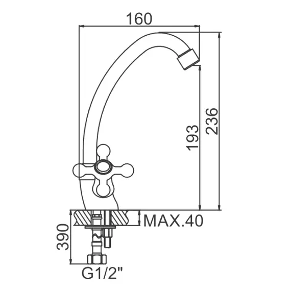 Смеситель для кухни Ledeme H19 L4119 хром, изображение 2