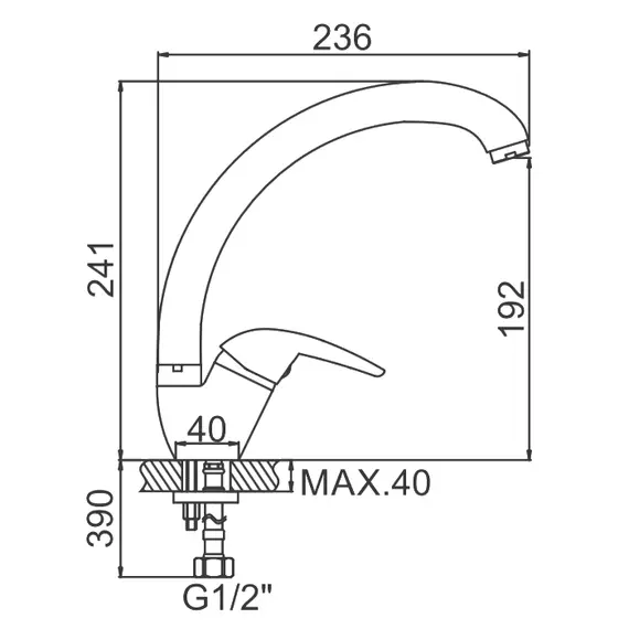 Смеситель для кухни Ledeme H38-B L4138-B хром, изображение 2