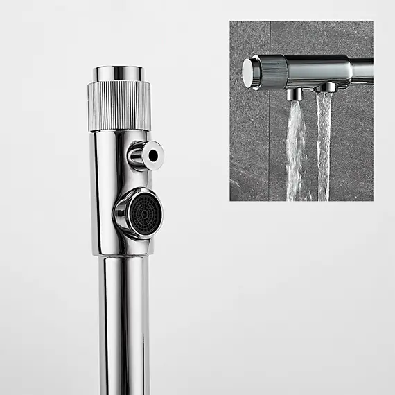 Смеситель для кухни со встроенным краном под фильтр питьевой воды Ledeme L4155-3 хром, изображение 5