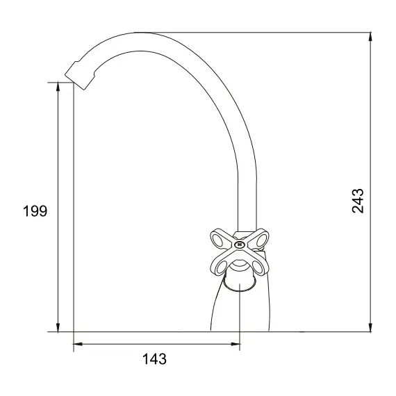 Смеситель для кухни Ledeme H83 L4183 хром, изображение 2