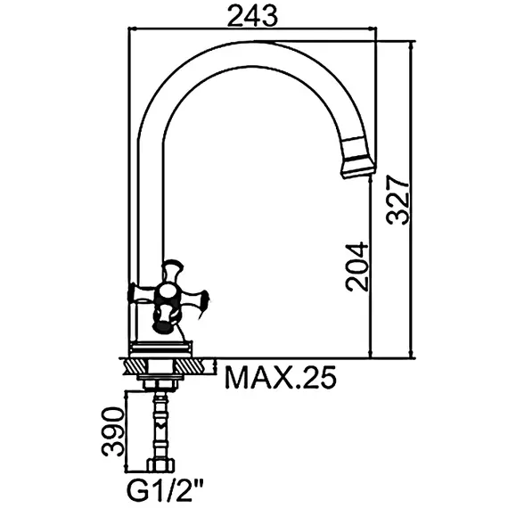 Смеситель для кухни Ledeme 7 L4191C бронзовый, изображение 3