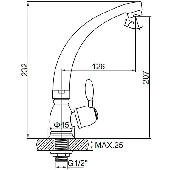 Смеситель для кухни Ledeme L4196 хром, изображение 2