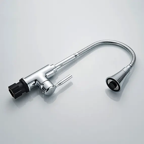 Смеситель для кухни с гибким изливом с душем Ledeme 7L4199 хром, изображение 4