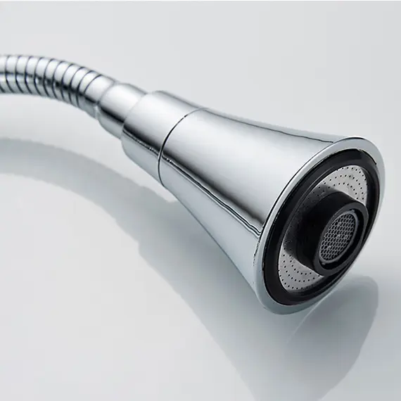 Смеситель для кухни с гибким изливом с душем Ledeme 7L4199 хром, изображение 6