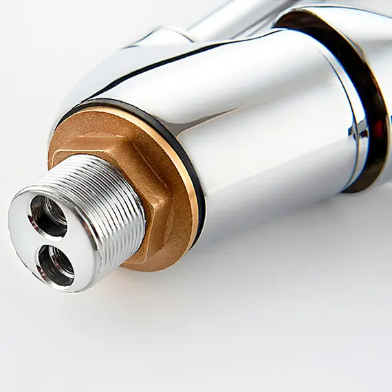 Смеситель для кухни с гибким изливом с душем Ledeme R L4302-B силумин хром, изображение 12