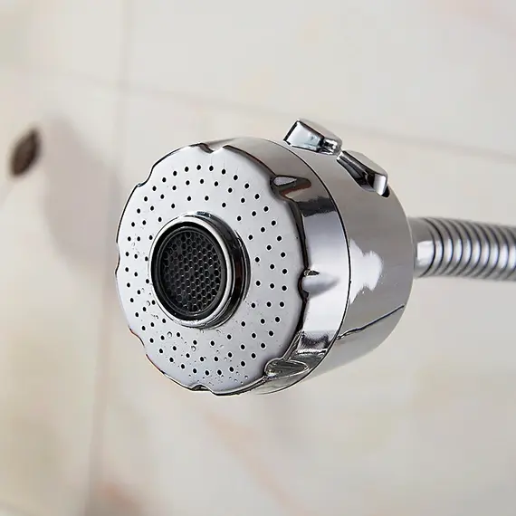 Смеситель для кухни с гибким изливом с душем Ledeme R L4302-B силумин хром, изображение 4