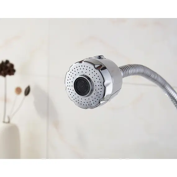 Смеситель для кухни с гибким изливом с душем Ledeme L4304 хром, изображение 12