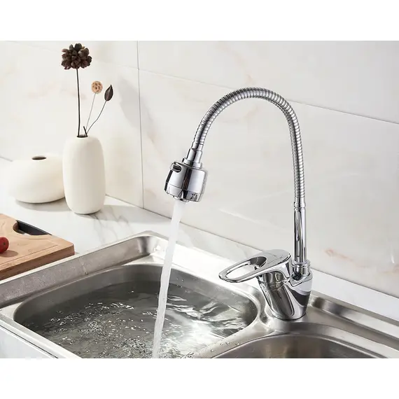 Смеситель для кухни с гибким изливом с душем Ledeme L4304 хром, изображение 5