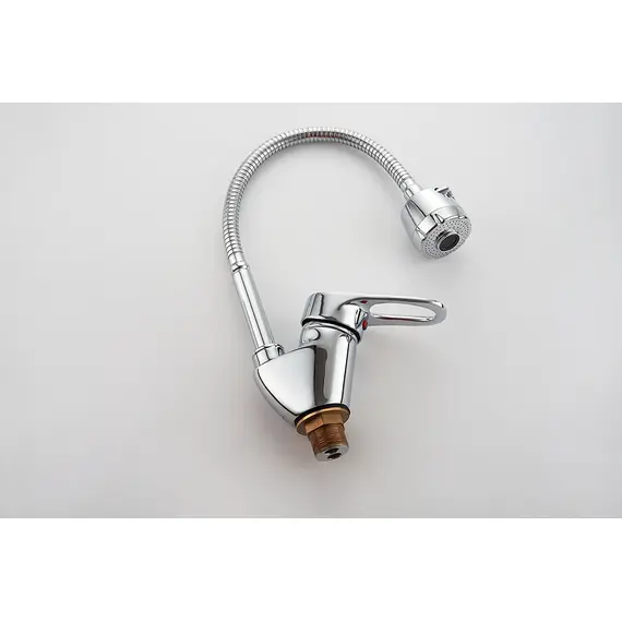 Смеситель для кухни с гибким изливом с душем Ledeme L4304 хром, изображение 8