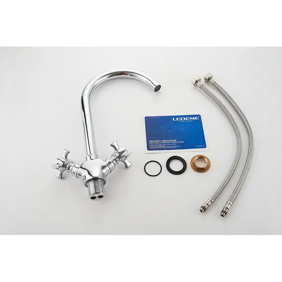 Смеситель для кухни Ledeme H11 L4311-2 хром, изображение 12