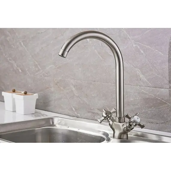 Смеситель для кухни Ledeme H11A L4311A-2 суперсталь, изображение 3