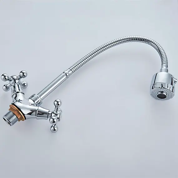 Смеситель для кухни с гибким изливом с душем Ledeme R L4319-3 хром, изображение 5