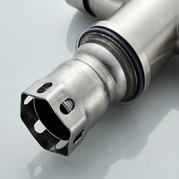 Смеситель для кухни со встроенным краном под фильтр питьевой воды Ledeme R L4355-3 суперсталь, изображение 9