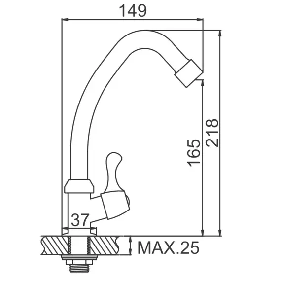 Смеситель для кухни Ledeme L4395 хром, изображение 2