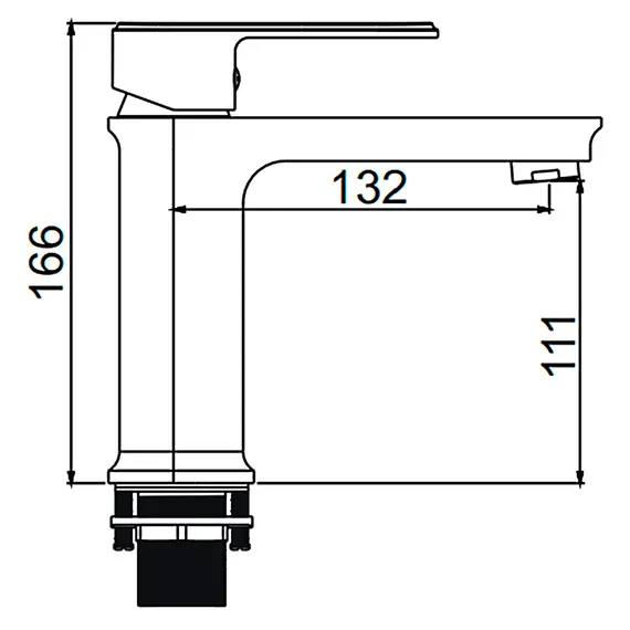 Смеситель для раковины Gerhans K22 K11022T черный, изображение 2