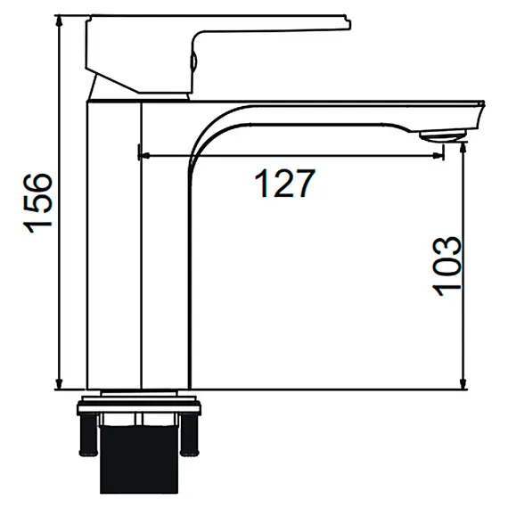 Смеситель для раковины Gerhans K23 K11023T черный, изображение 2
