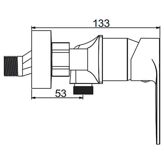 Смеситель для душа Gerhans K23 K12023T черный, изображение 2