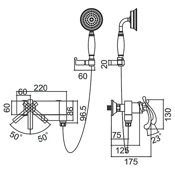Смеситель для ванны Gerhans K26W K13026W белый/хром, изображение 2