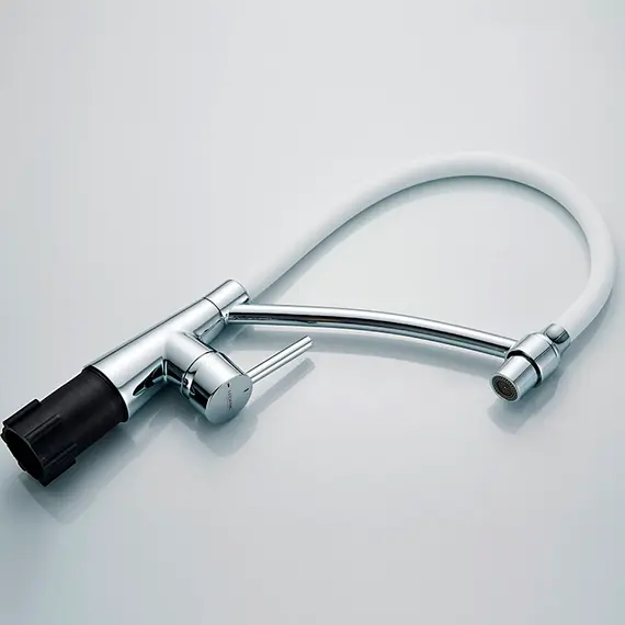 Смеситель для кухни с гибким изливом с душем Ledeme L4399-3 хром, изображение 3