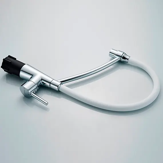 Смеситель для кухни с гибким изливом с душем Ledeme L4399-3 хром, изображение 4