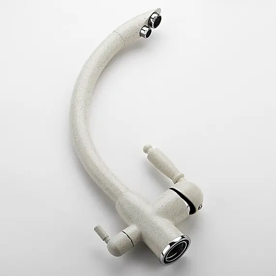 Смеситель для кухни со встроенным краном под фильтр питьевой воды Ledeme 7 L4455W-3 белый, Основной цвет: Белый, изображение 4