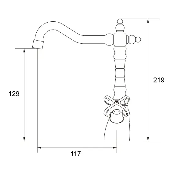 Смеситель для кухни Ledeme H83 L4483 хром, изображение 2