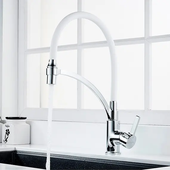 Смеситель для кухни с гибким изливом с душем Ledeme L4499-3 хром, изображение 2