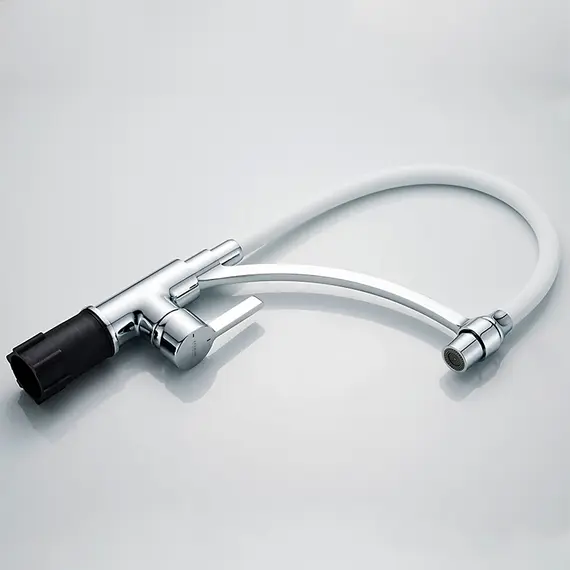 Смеситель для кухни с гибким изливом с душем Ledeme L4499-3 хром, изображение 4