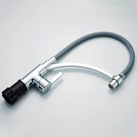 Смеситель для кухни с гибким изливом с душем Ledeme L4499-9 хром, изображение 5