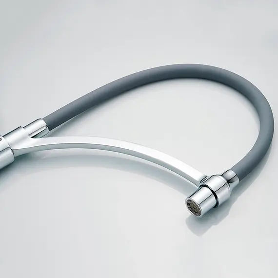 Смеситель для кухни с гибким изливом с душем Ledeme L4499-9 хром, изображение 7