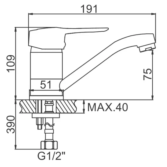 Смеситель для кухни Ledeme H28 L4528-B хром, изображение 2
