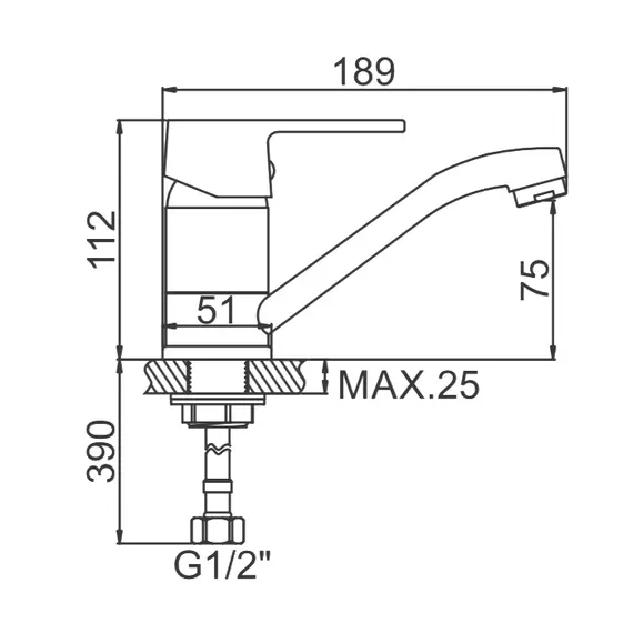 Смеситель для кухни Ledeme H55 L4555-2 хром, изображение 2